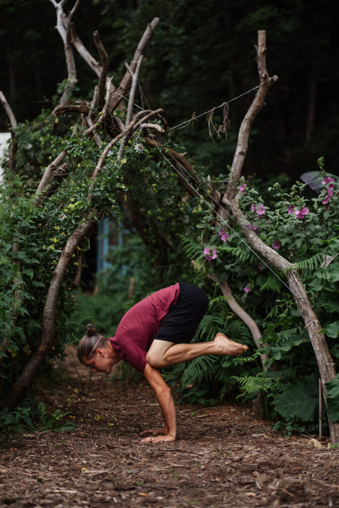 jerome yoga posture corbeau nature